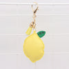 Fruit Lemon Shape Leather Women's Bag Pendant Jewelry Key Chain Accessories