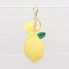 Fruit Lemon Shape Leather Women's Bag Pendant Jewelry Key Chain Accessories