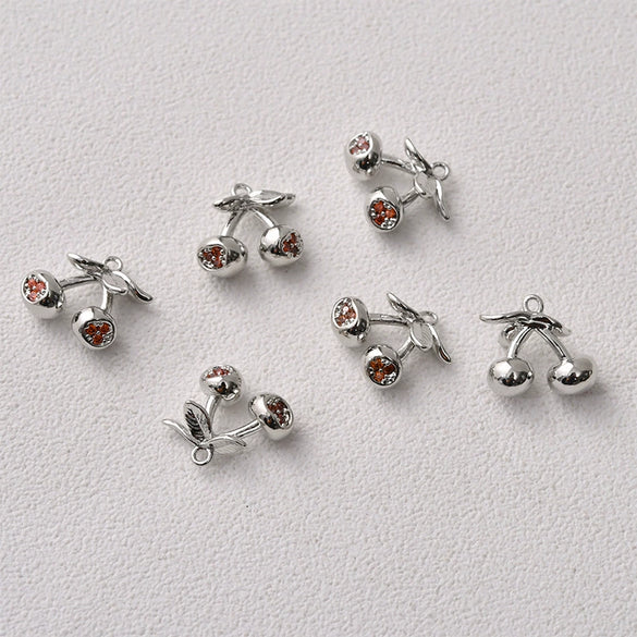 Fruit Pendant Jewelry Copper Material Electroplated Accessories For Earrings And Necklace
