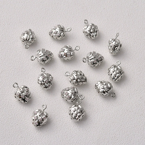 Fruit Pendant Jewelry Copper Material Electroplated Accessories For Earrings And Necklace