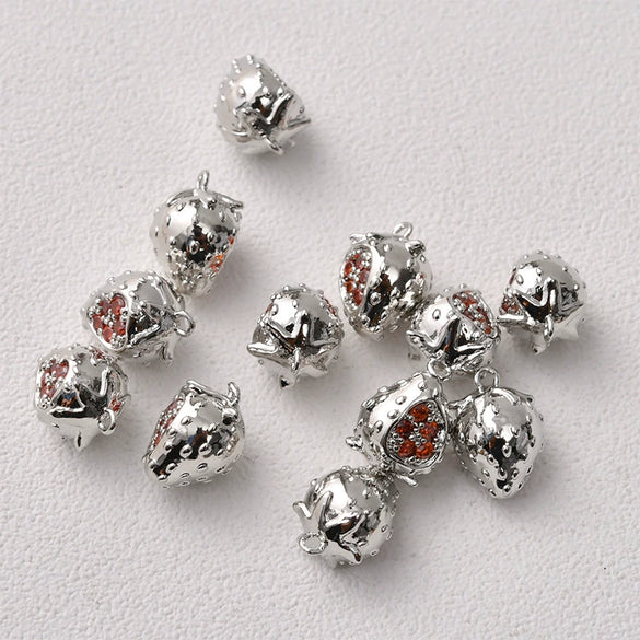Fruit Pendant Jewelry Copper Material Electroplated Accessories For Earrings And Necklace