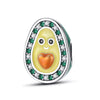 Fruit Series Avocado Cherry Pendant Diy Bead Bracelet White Copper Silver Plated Dripping Oil