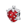 Fruit Series Avocado Cherry Pendant Diy Bead Bracelet White Copper Silver Plated Dripping Oil