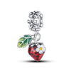 Fruit Series Avocado Cherry Pendant Diy Bead Bracelet White Copper Silver Plated Dripping Oil