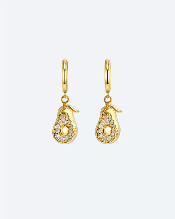 Fruit Series Copper Gold Electroplated Earrings