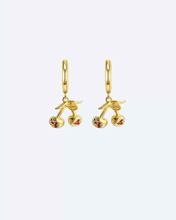 Fruit Series Copper Gold Electroplated Earrings
