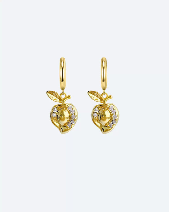 Fruit Series Copper Gold Electroplated Earrings