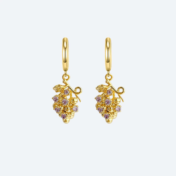 Fruit Series Copper Gold Electroplated Earrings