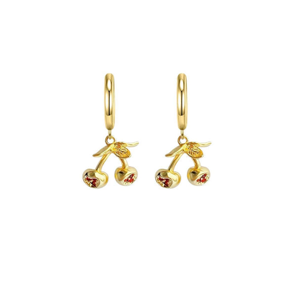 Fruit Series Copper Gold Electroplated Earrings