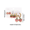 Fruit Series Strawberry Cherry Titanium Steel Electroplated Women's Fashion Earrings