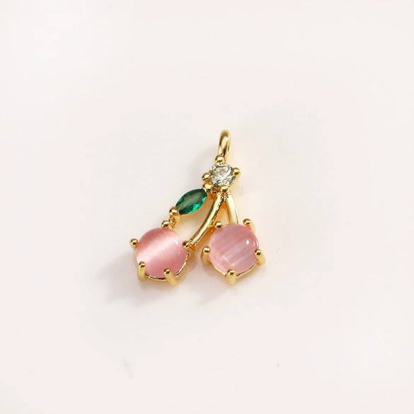 Fruit Shape Copper Zirconia Light Luxury Style Jewelry Pendant Accessories