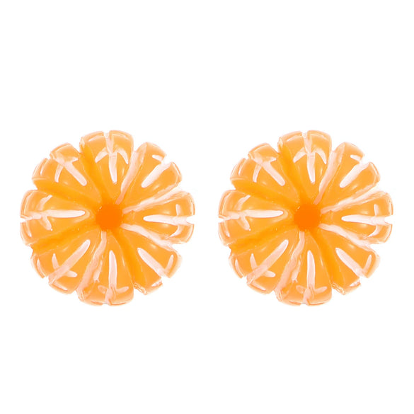 Fruit Shape Plastic Resin Dripping Oil Women's Earrings
