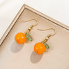 Fruit Shape Plastic Resin Dripping Oil Women's Earrings