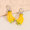 Fruit Shape Resin Hoop Earrings Fun Food Inspired Design Versatile Unisex Jewelry For Everyday Wear And Gifting