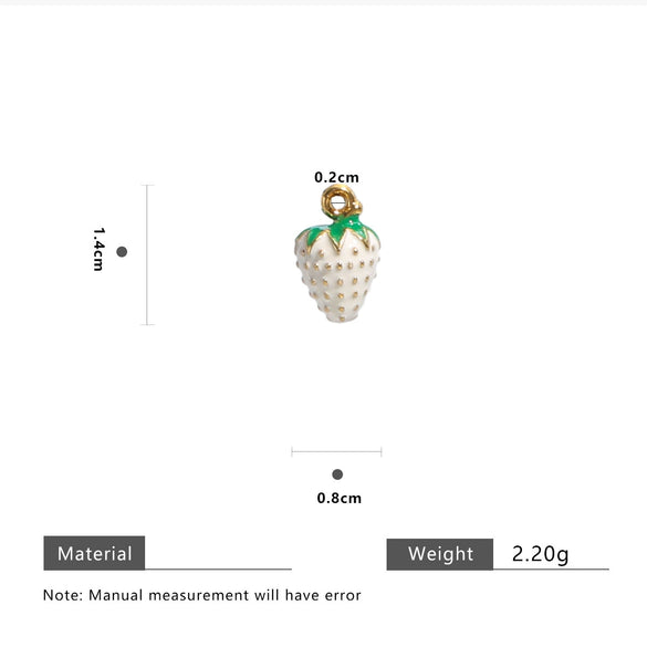 Fruit Shape Stainless Steel Electroplated Diy Jewelry Pendant Necklace Oil Dripping Style