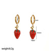 Fruit Shape Stainless Steel Electroplated Earrings For Women