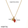 Fruit Shape Stainless Steel Electroplated Earrings For Women