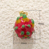Fruit Shaped Copper Diy Jewelry Pendant With Oil Dripping Design Watermelon Durian Mango Strawberry Apple