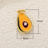 Fruit Shaped Copper Diy Jewelry Pendant With Oil Dripping Design Watermelon Durian Mango Strawberry Apple