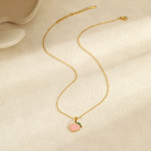 Fruit Style Stainless Steel 18K Gold Plated Necklace