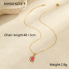 Fruit Style Stainless Steel 18K Gold Plated Necklace