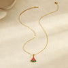 Fruit Style Stainless Steel 18K Gold Plated Necklace