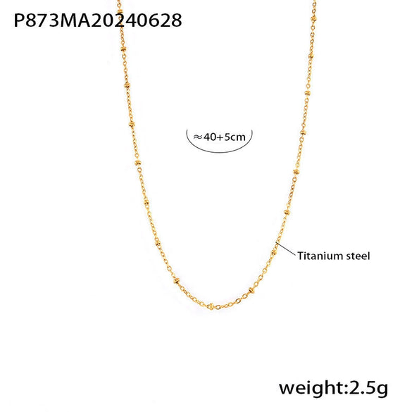 Full Diamond 5A Zircon Pin Stainless Steel Necklace Bracelet Jewelry Suit For Women With Electroplating Design Light Luxury Style