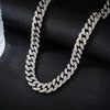 Full Diamond Cuban Chain Hip Hop Jewelry For Men And Women Alloy Material Geometric Pattern Trendy Cool Street Style Thick Chain Accessories