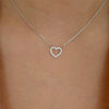 Full Diamond Heart Butterfly Pendant Necklace For Women With Alloy Material And Water Wave Chain