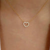 Full Diamond Heart Butterfly Pendant Necklace For Women With Alloy Material And Water Wave Chain