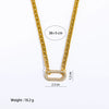 Full Diamond Punk Rock Heavy Industry Geometric Choker Clavicle Chain Necklace Copper Electroplated