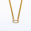 Full Diamond Punk Rock Heavy Industry Geometric Choker Clavicle Chain Necklace Copper Electroplated