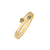 Full Diamond Snake Shaped Zircon Flower Stainless Steel Electroplated Bracelet Fashion Jewelry