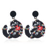Funny Christmas Black Cat Acrylic Earrings