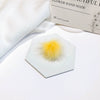 Fur Ball Earrings And Hair Accessories Fabric Material Cartoon Style