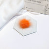 Fur Ball Earrings And Hair Accessories Fabric Material Cartoon Style