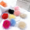 Fur Ball Earrings And Hair Accessories Fabric Material Cartoon Style