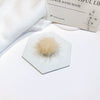 Fur Ball Earrings And Hair Accessories Fabric Material Cartoon Style