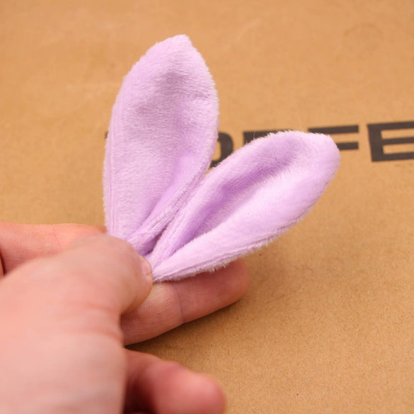 Garment Accessories Rabbit Ear Fur Ball Crystal Fabric Diy Handmade Cartoon Animals Electroplating