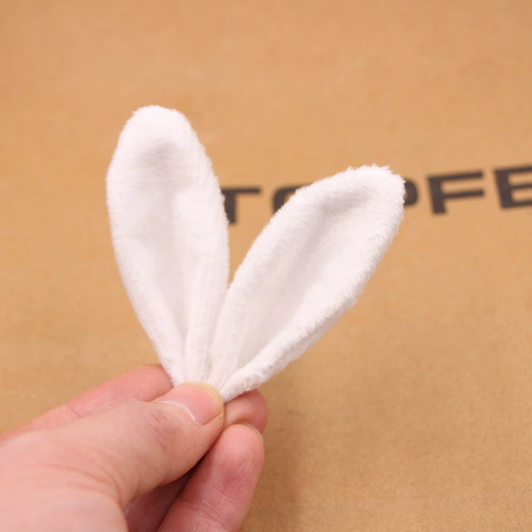Garment Accessories Rabbit Ear Fur Ball Crystal Fabric Diy Handmade Cartoon Animals Electroplating