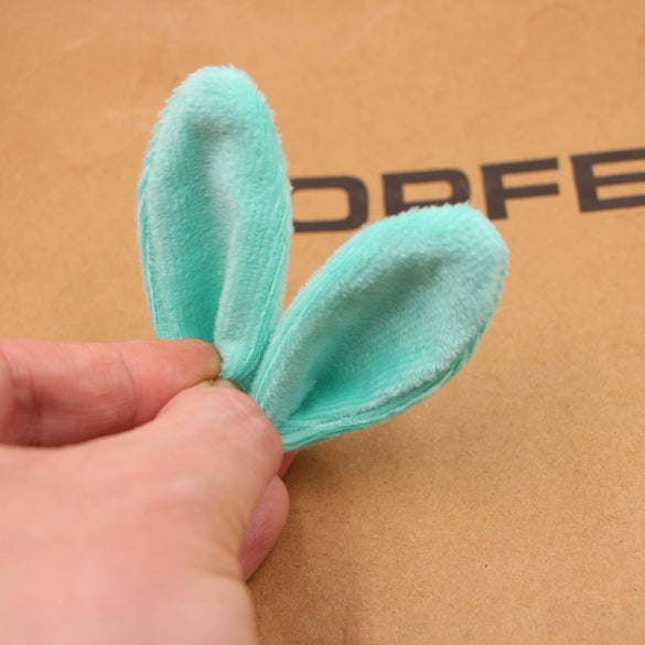 Garment Accessories Rabbit Ear Fur Ball Crystal Fabric Diy Handmade Cartoon Animals Electroplating