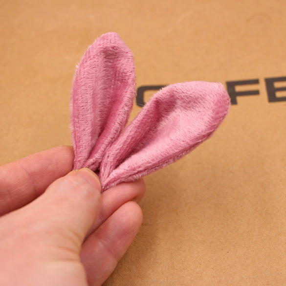 Garment Accessories Rabbit Ear Fur Ball Crystal Fabric Diy Handmade Cartoon Animals Electroplating