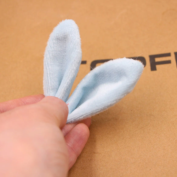 Garment Accessories Rabbit Ear Fur Ball Crystal Fabric Diy Handmade Cartoon Animals Electroplating