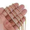 Garment Accessories Square Metal Electroplated Water Drill Claw Chain For Jewelry