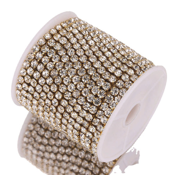 Garment Accessories Square Metal Electroplated Water Drill Claw Chain For Jewelry