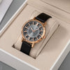 Gear Belt Watch Alloy Case Imitation Leather Strap Stainless Steel Buckle Round Dial Leisure Style