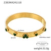 Gear Buckle Heart Zircon Czech Glass Stainless Steel Women's Bracelet Plated With 18K Real Gold Colorpreserving Electroplated