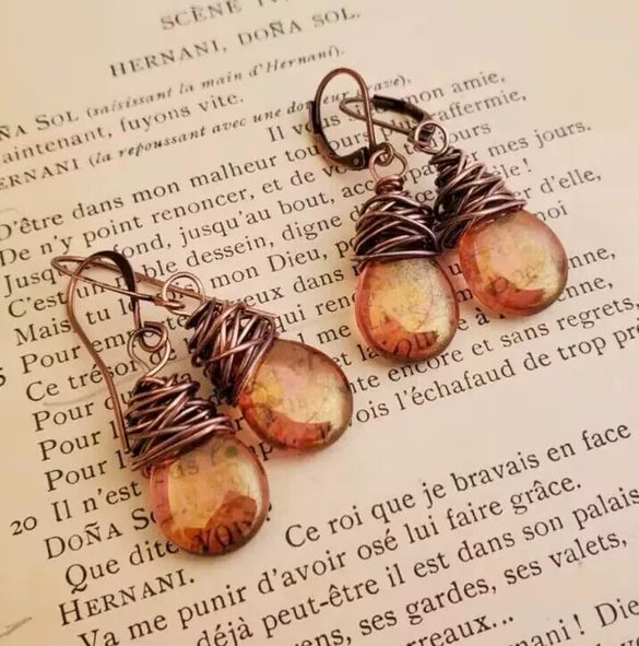 Gem Retro Style Bulb Shape Electroplated Fashion Creative Ear Clip Earrings