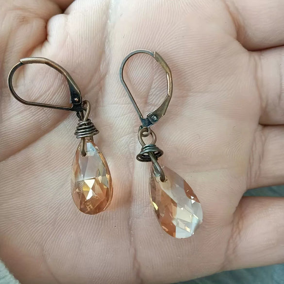 Gem Retro Style Bulb Shape Electroplated Fashion Creative Ear Clip Earrings