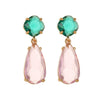 Gemstone Earrings Copper Crystal Drop Shape Electroplating Women's Luxury Jewelry